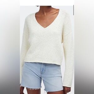 Madewell deep V boxy sweater